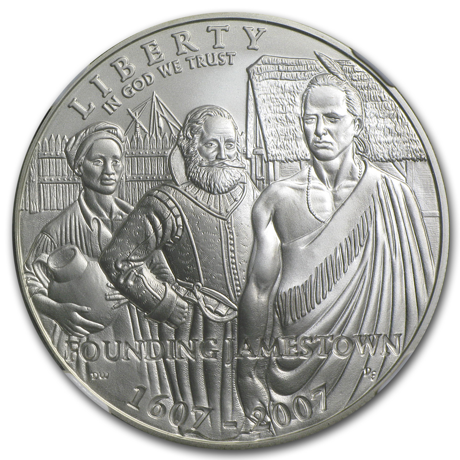 2007-P Jamestown 400th Anniv $1 Silver Commem MS-70 NGC