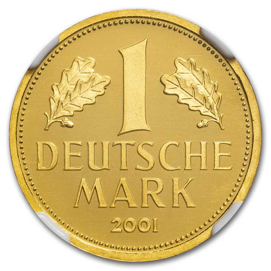 2001-J Germany Proof Gold Mark PF-70 UCAM NGC
