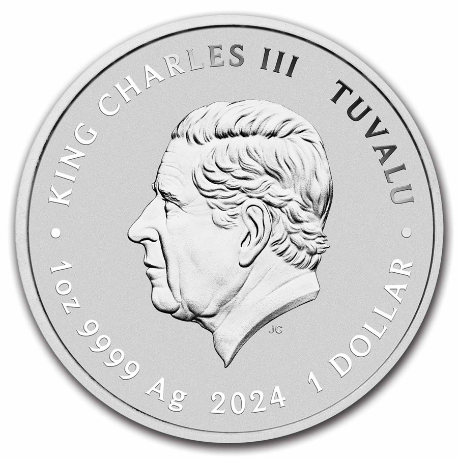 2024 TUV 1 oz Silver SpongeBob SquarePants 25th Anniversary $1 BU