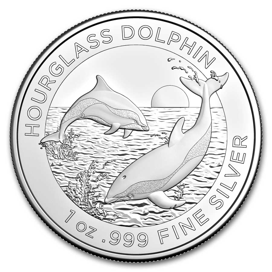 2024 Australia 1 oz Silver $1 Hourglass Dolphin BU