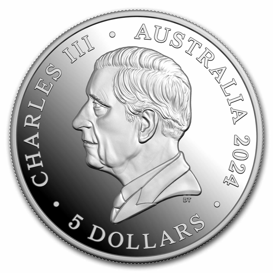 2024 AUS 1 oz Silver Dolphin High Relief Proof (w/Box & COA)