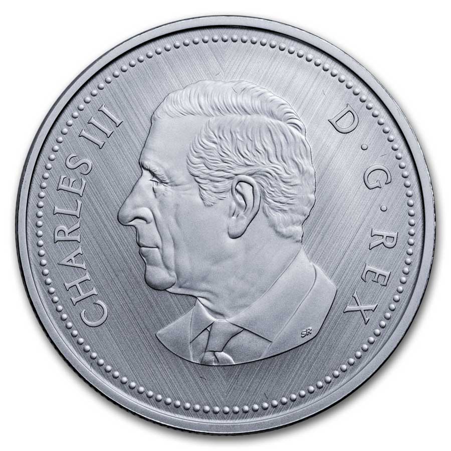 2024 Canada 1 oz Silver 25 Cent Tribute: W Mint Mark Caribou