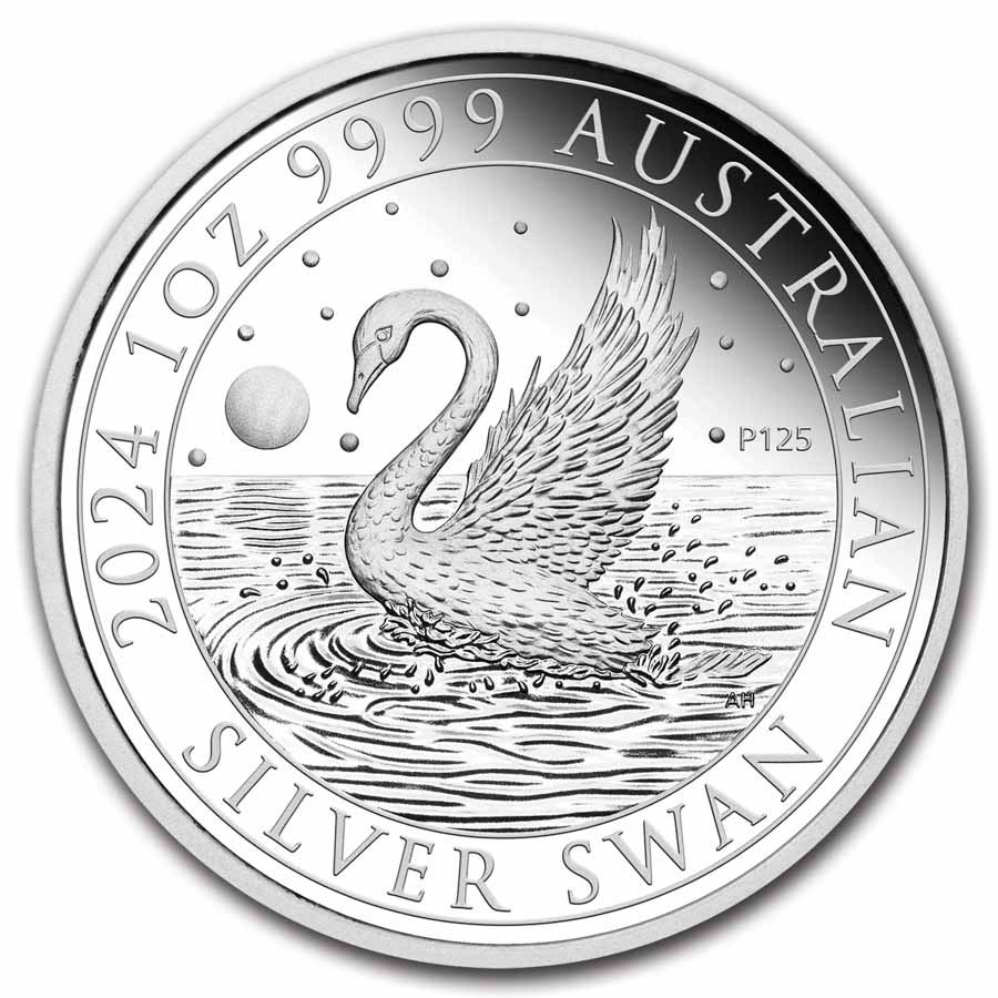 2024 Australia 1 oz Silver Swan PR-70 PCGS (FS, Swan Label)