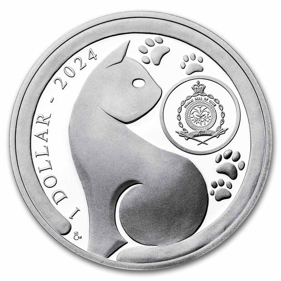 2024 Niue 1 oz Silver Proof Cat Breeds: Siamese