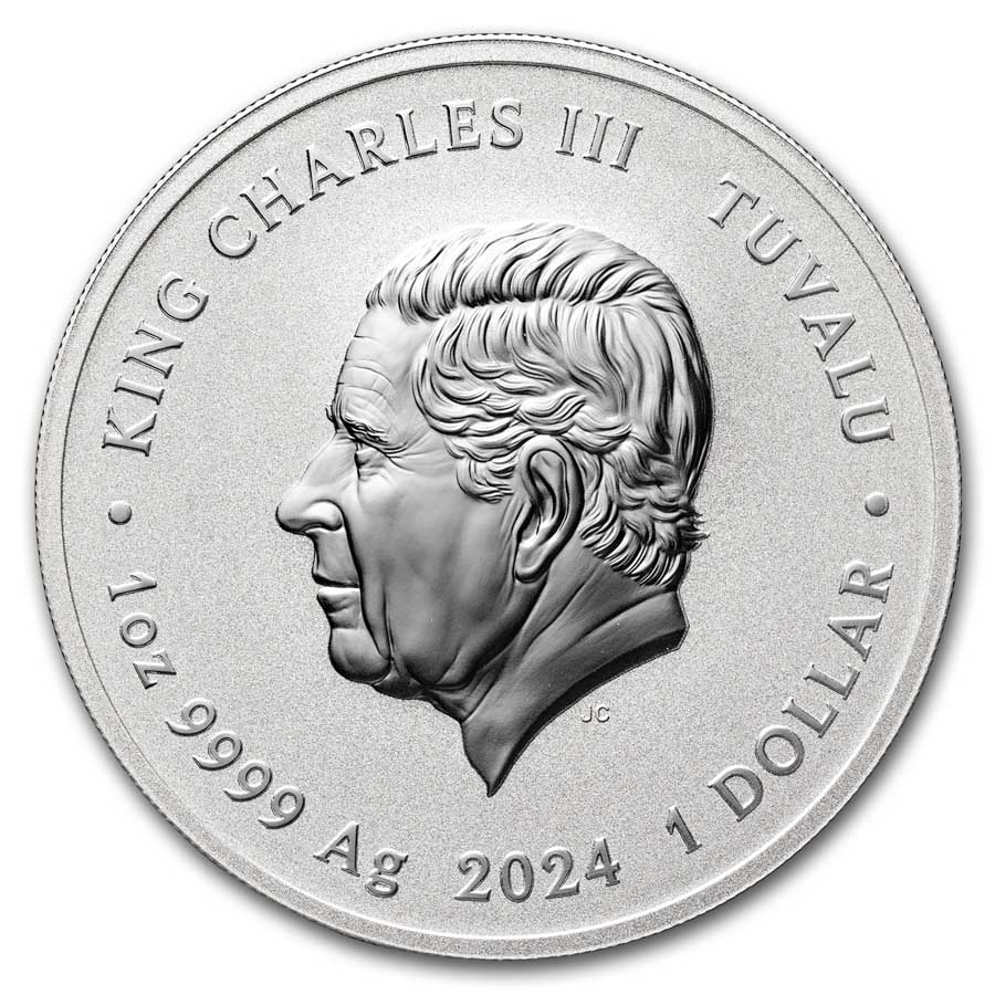 2024 Tuvalu 1 oz Silver Black Flag: The Kingston BU