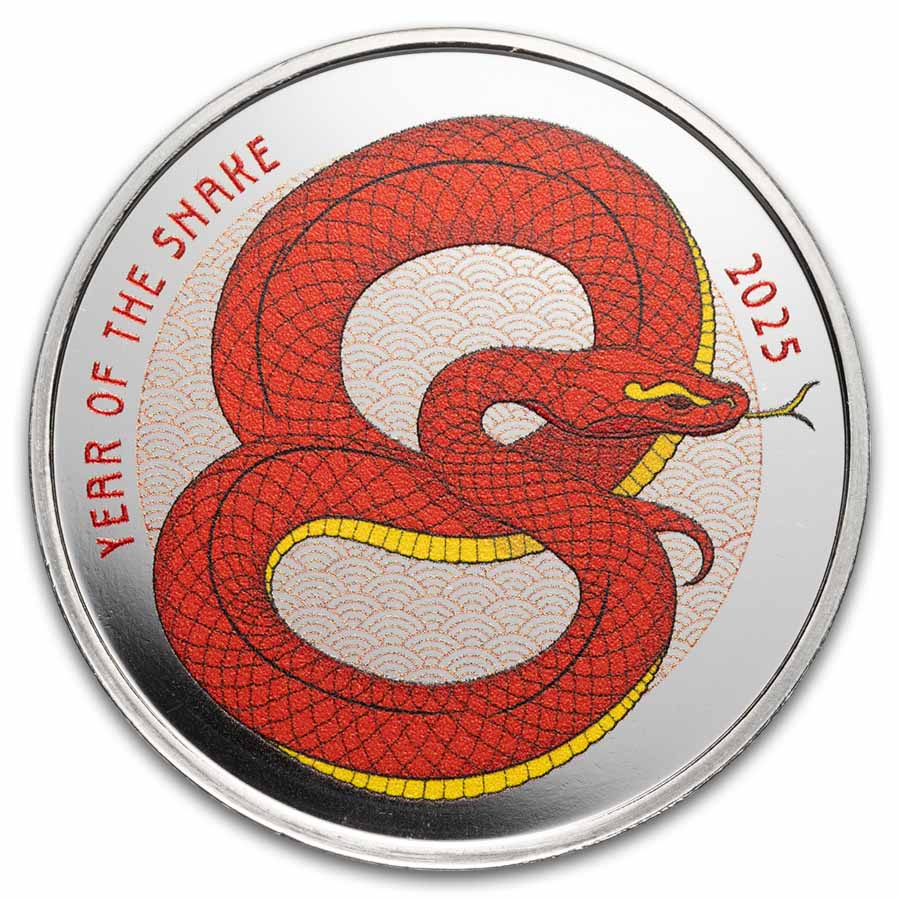 1 oz Silver CNY Holographic Proof - 2025 Year of the Snake