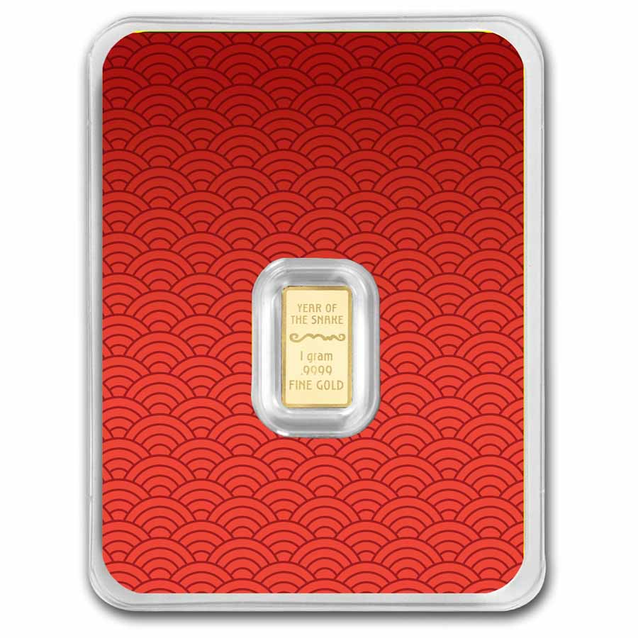 1 gram Gold Bar - 2025 APMEX Year of the Snake (TEP, Series 2)