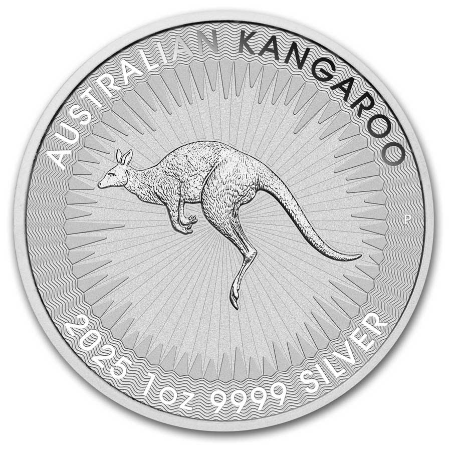 2025 Australia 1 oz Silver Kangaroo (25-Coin MintDirect® Tube)