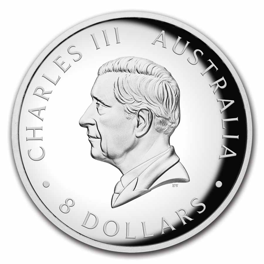 2024 Australia 5 oz Silver Swan Proof (High Relief, w/Box & COA)