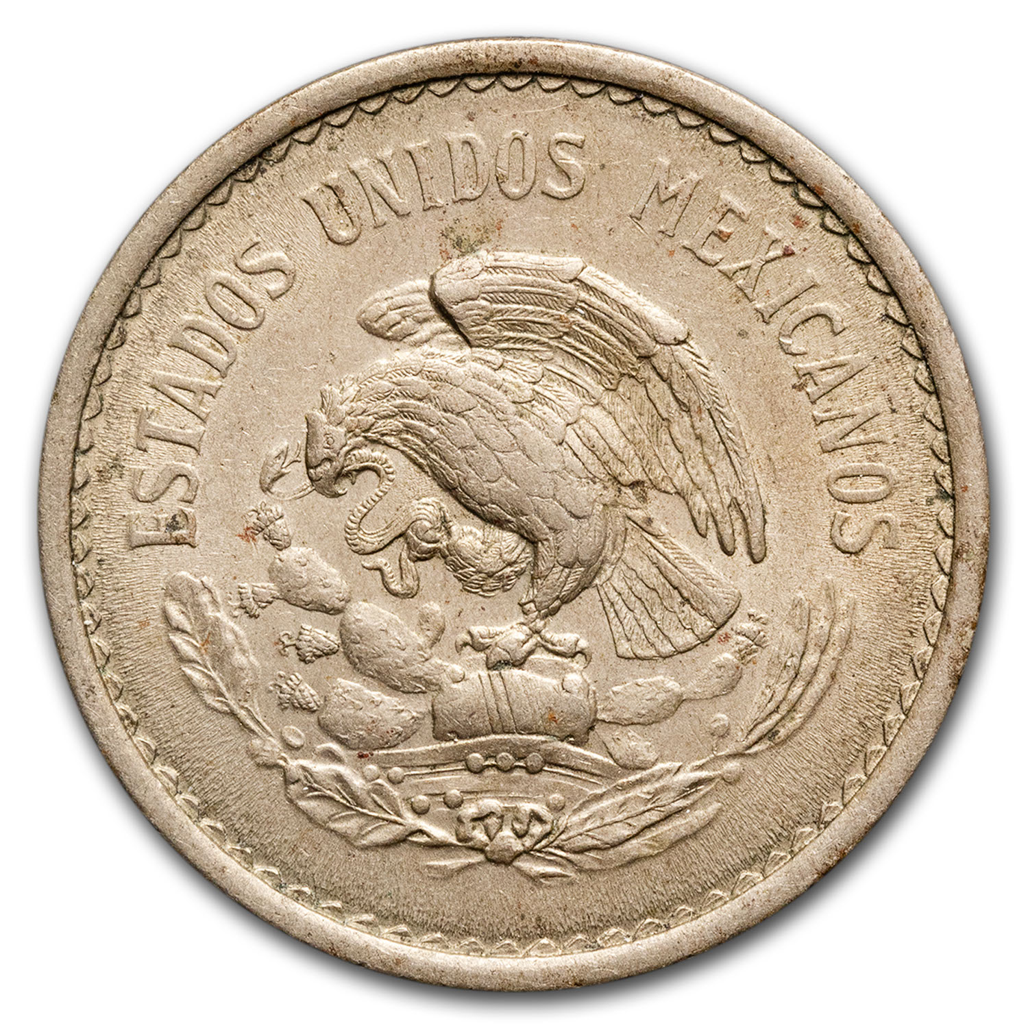 1936-1946 Mexico Copper-Nickel 10 Centavos AU/BU