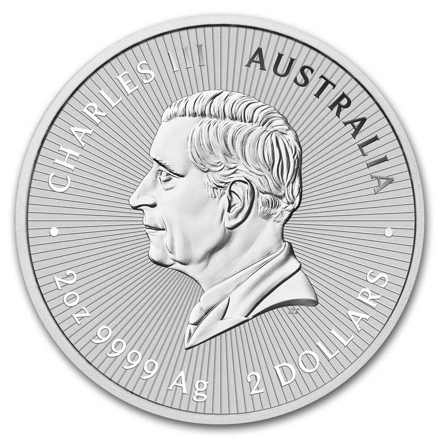 2024 AUS 2 oz Silver The Next Generation Emu & Baby BU (Piedfort)