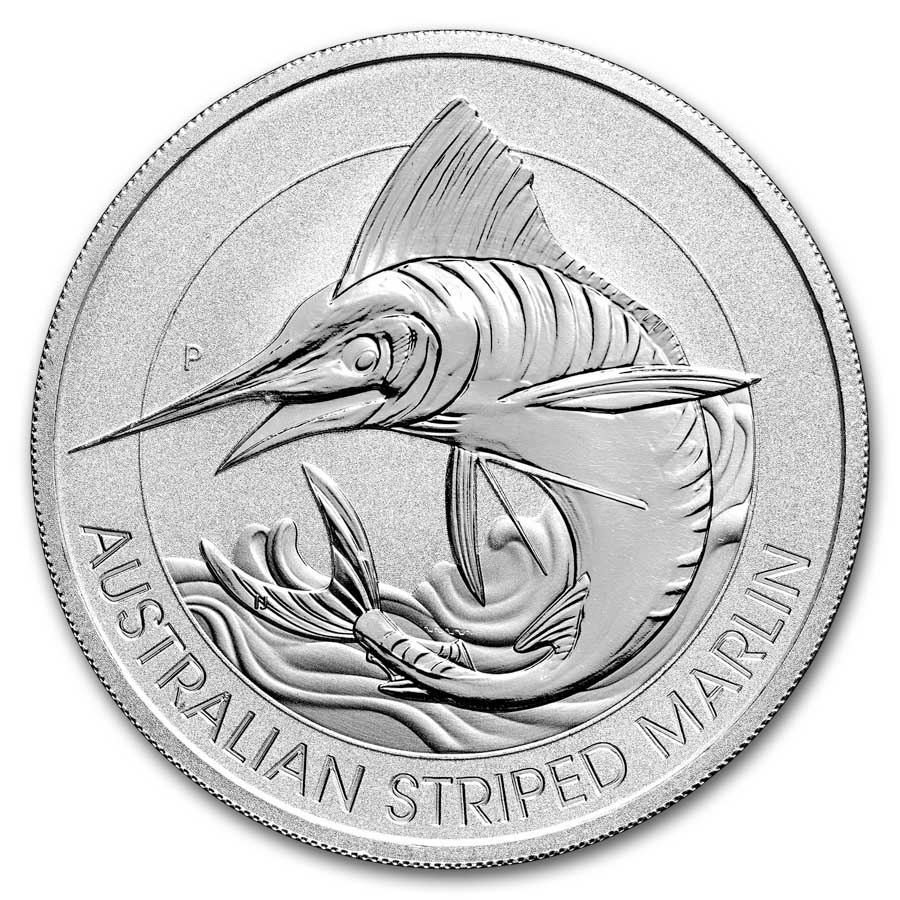 2020 Australia 1.5 oz Silver Striped Marlin BU