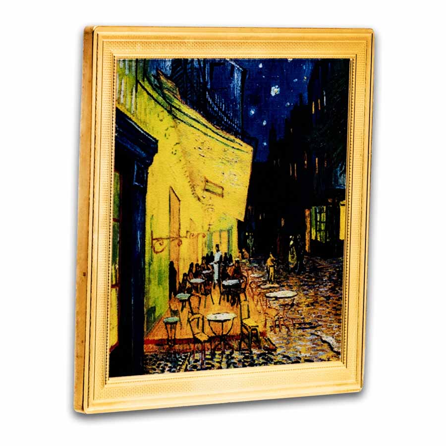 2024 Niue 2 oz Silver Vincent van Gogh; Cafe Terrace at Night