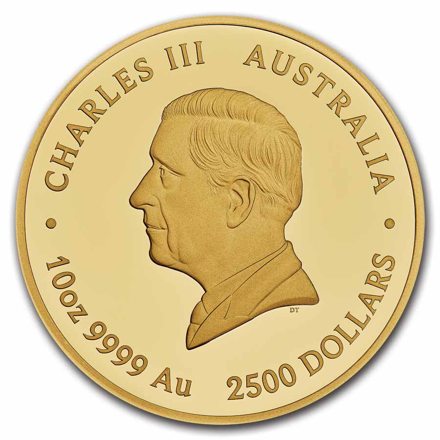 2024 Australia 10 oz Gold Jewelled Turtle Proof (Box)