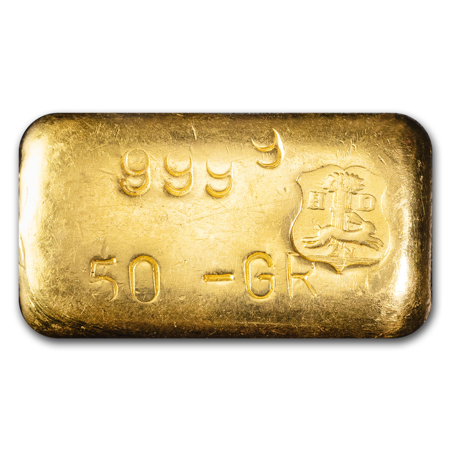 50 gram Gold Bar - Drijfhout Refinery (Vintage, Poured)