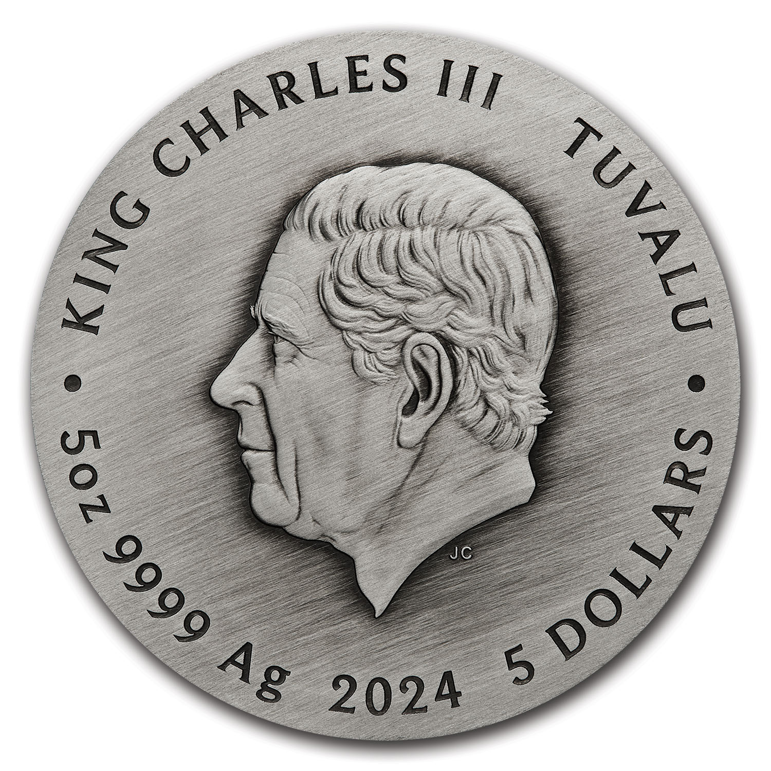 2024 TUV 5 oz Silver Colorized Antiqued Five Auspicious Creatures