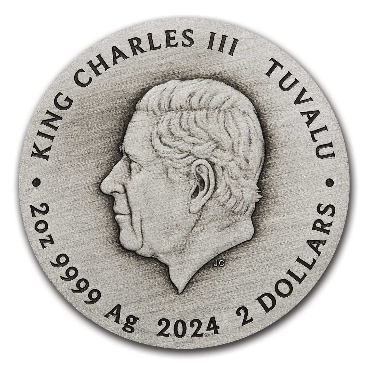 2024 Tuvalu 2 oz Silver Colorized Frida Kahlo (Antiqued)
