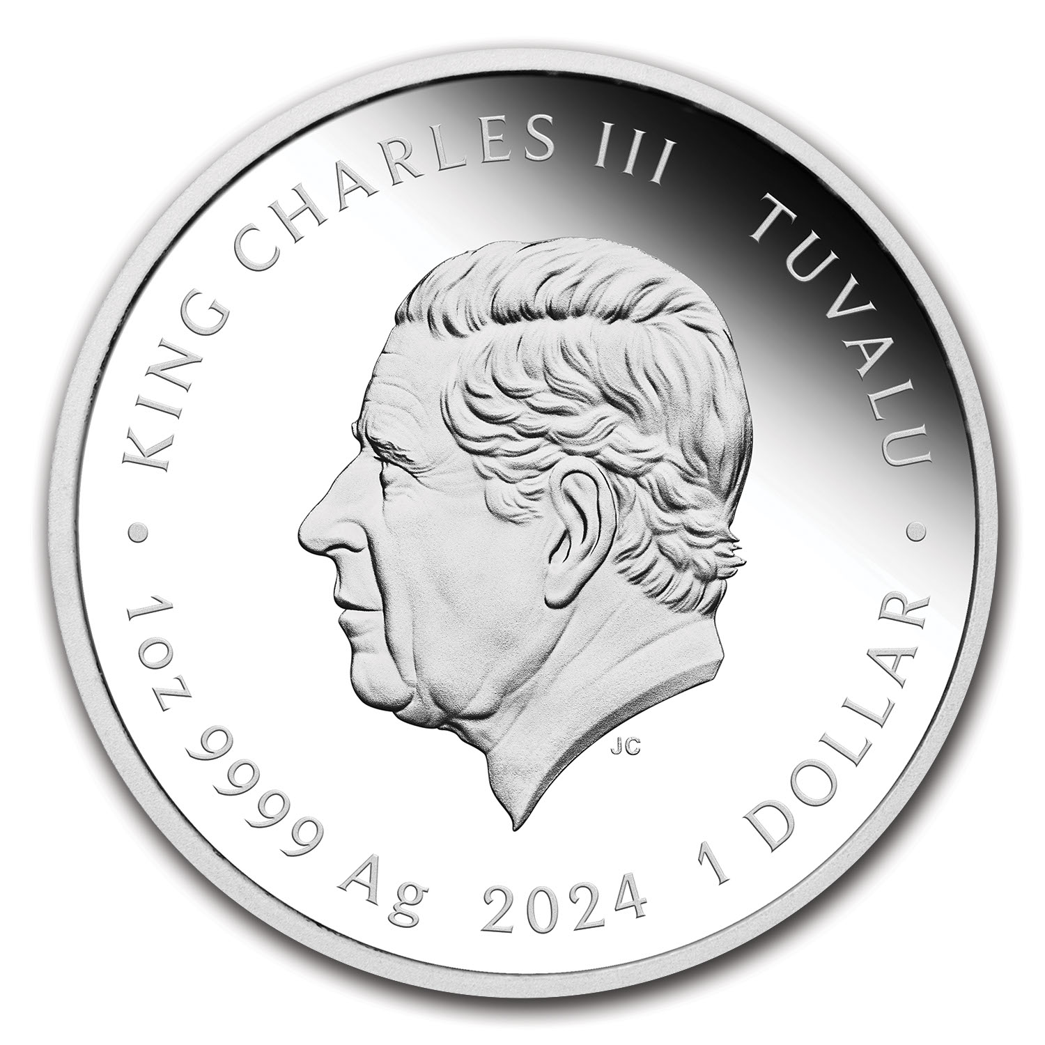 2024 Tuvalu 1 oz Silver James Bond Colorized Daniel Craig PF