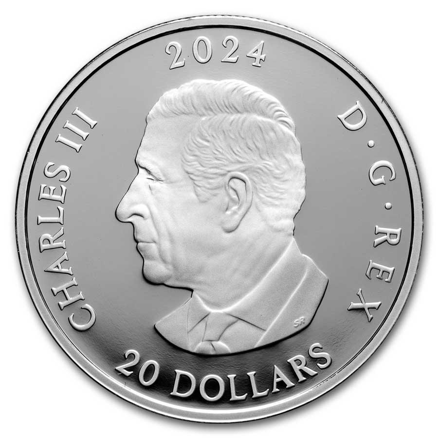 2024 Canada 1 oz Silver $20 Wildlife Reflections: Moose