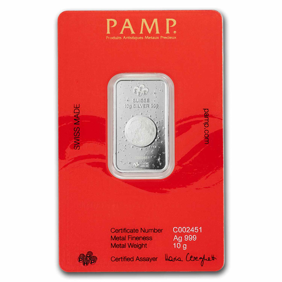 10 gram Silver Bar - PAMP Legend of the White Snake