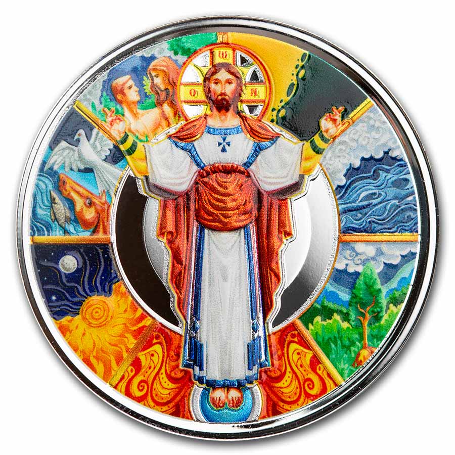 2024 Samoa 1 oz Silver Jesus The Creator (Colorized)