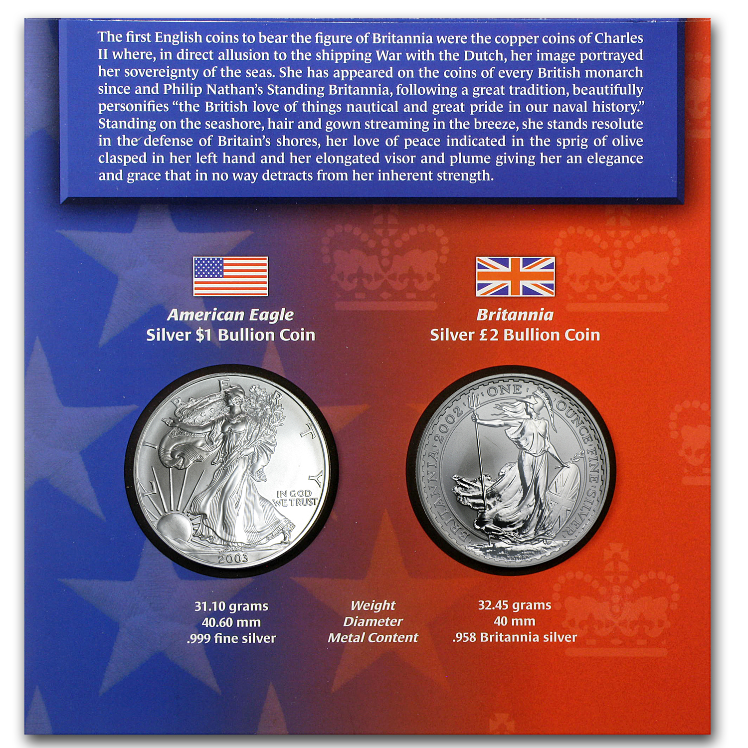2003 2-Coin Legacies of Freedom Silver Coin Set