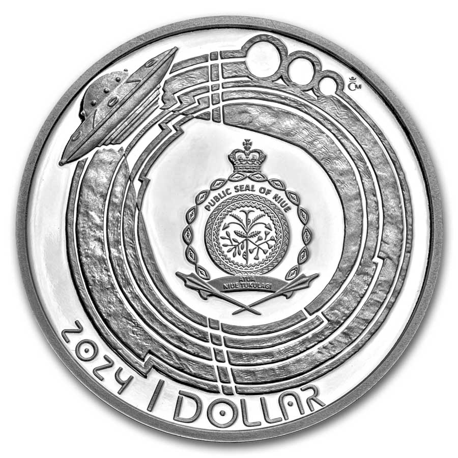 2024 Niue 1 oz Silver Proof Milky Way: Extraterrestrial Life