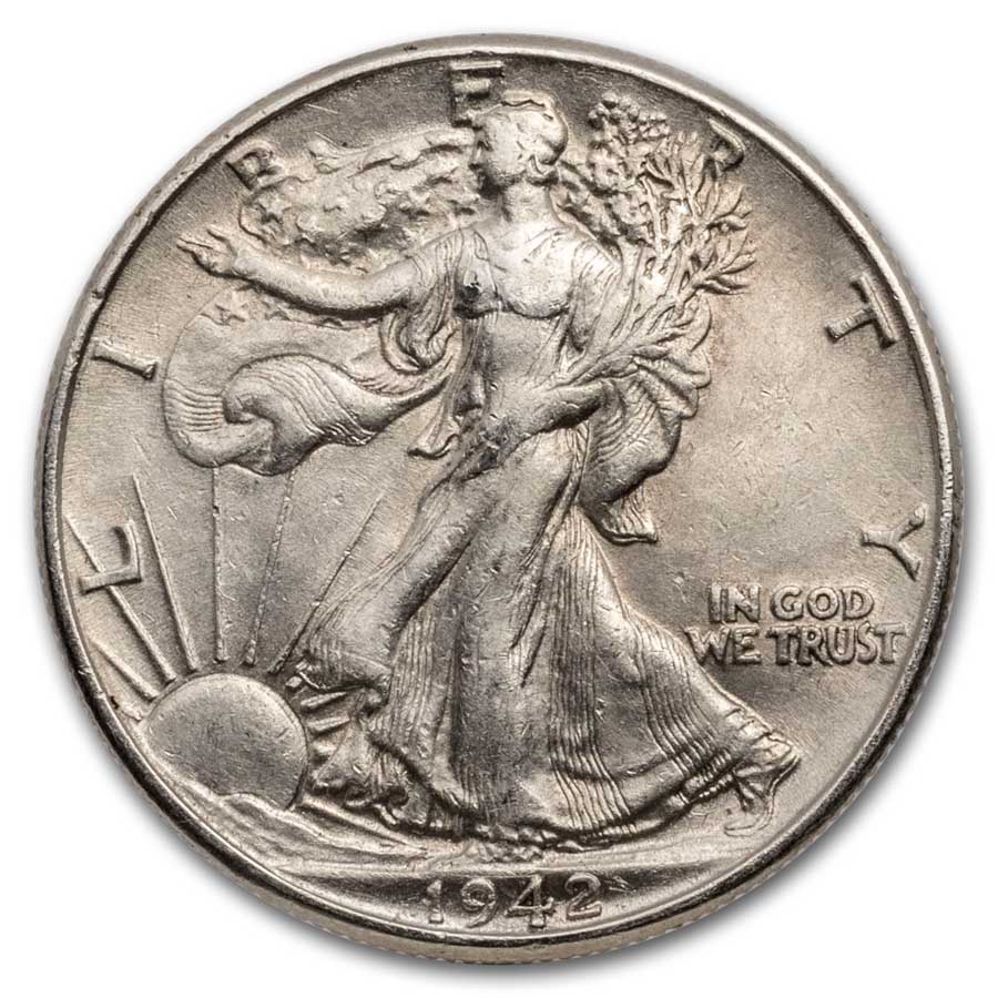 4-Coin 90% Silver Half-Dollar Set in Red Velvet Pouch