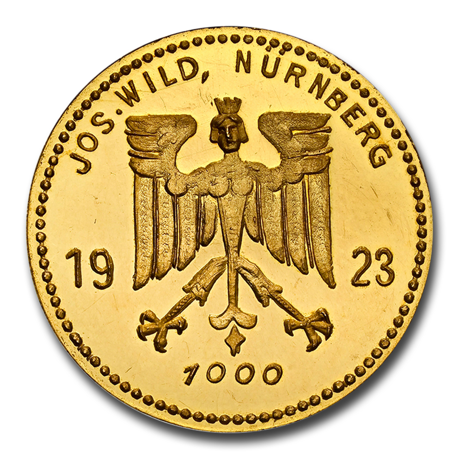 1923 Germany Gold 10 Goldmark PF-63 UCAM NGC (Nurnberg)