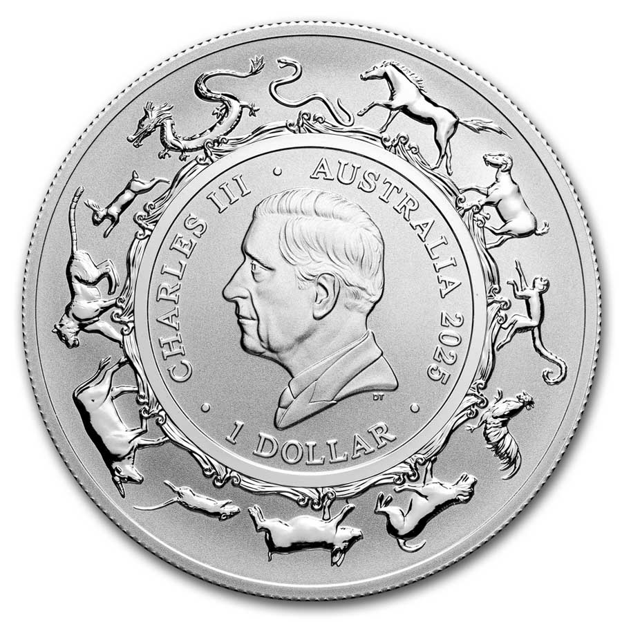 2025 Australia 1 oz Silver Lunar Year of the Snake BU