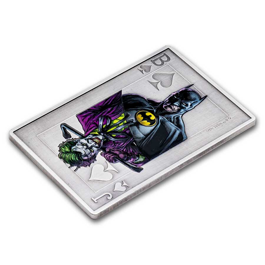 2024 Samoa 2 oz Silver Antique Batman vs Joker (in Assay Card)