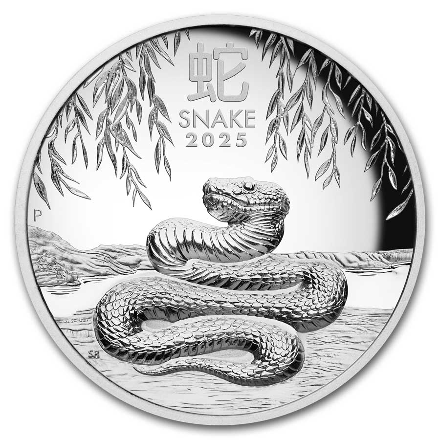 2025 Australia 5 oz Silver Snake HR PR-70 DCAM (FS, Red Label)