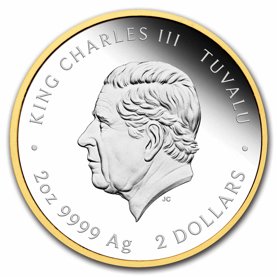 2024 TUV 2 oz Silver SpongeBob SquarePants Gilded Proof (Box)