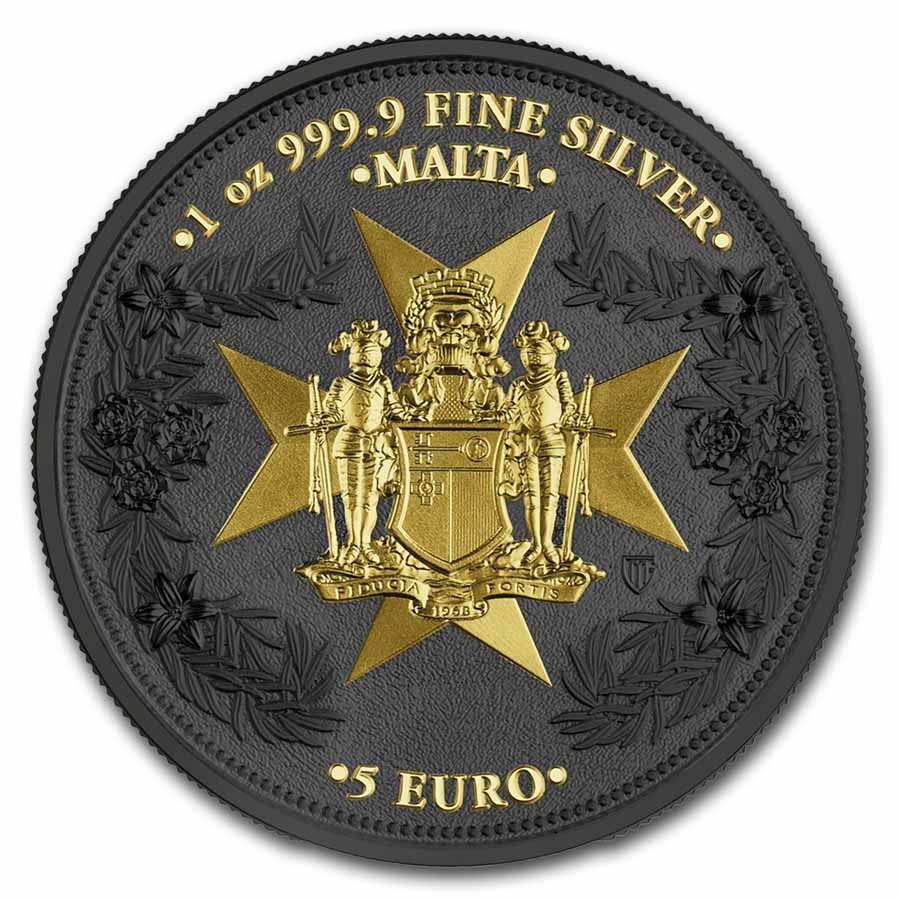 2024 Malta 1 oz Silver 5 Euro Golden Eagle Limited Edition