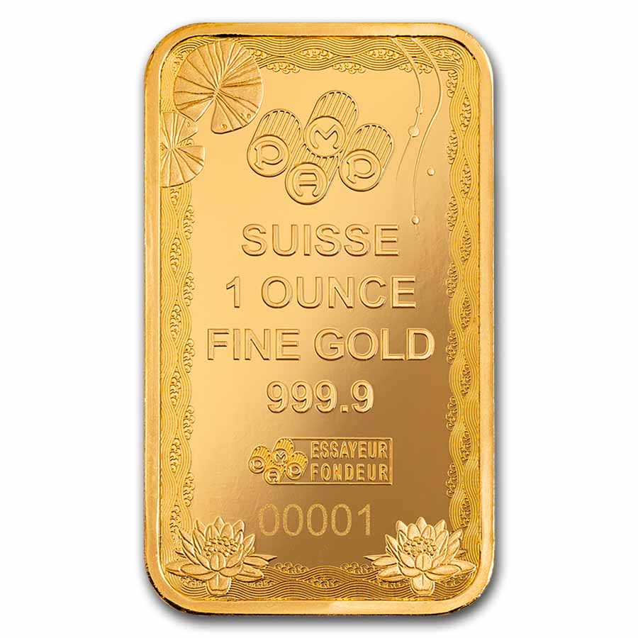 2025 1 oz Gold Bar - PAMP Good Luck Koi Fish (Assay)