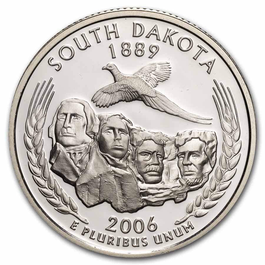 2006-S South Dakota State Quarter 40-Coin Roll Proof (Silver)