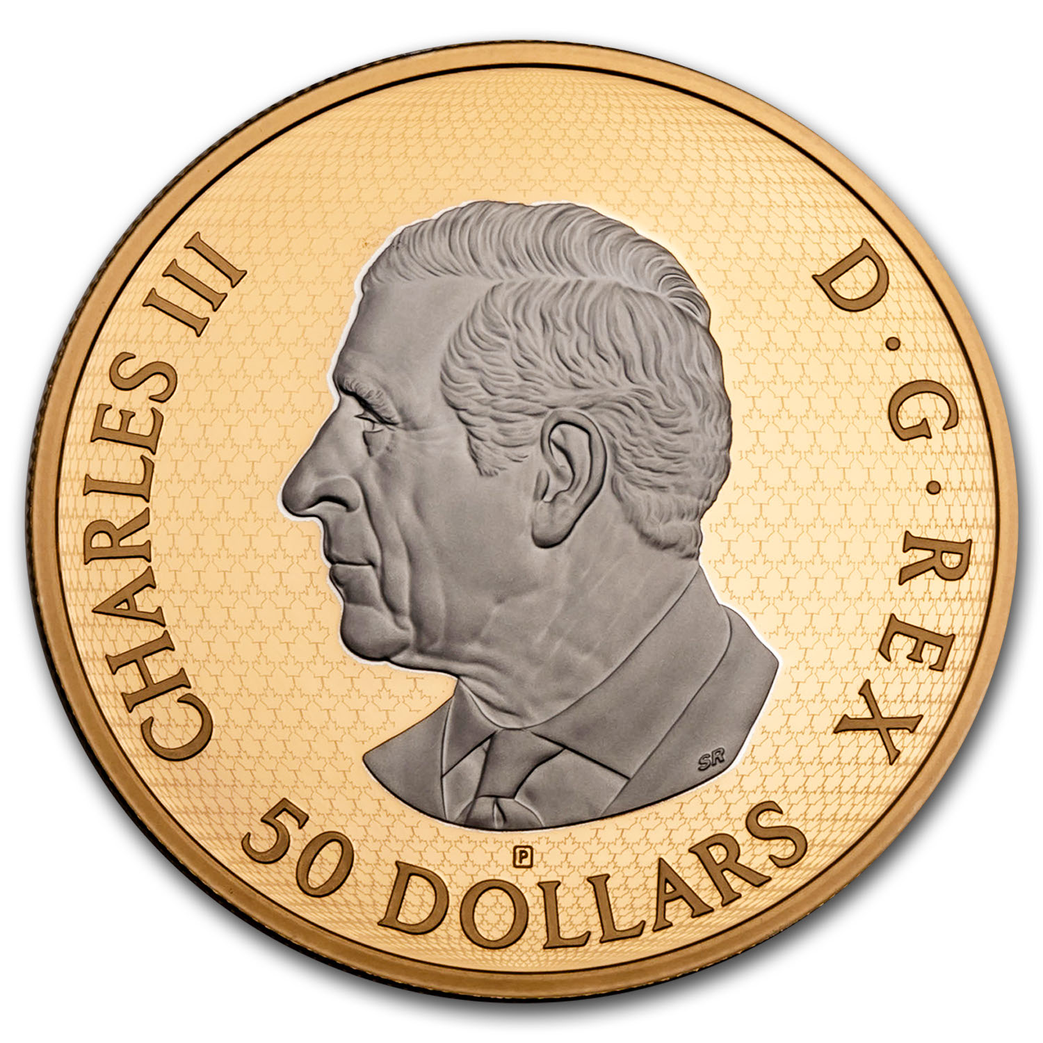 2025 Canada 5 oz Silver Maple Leaves in Motion Yellow Gold Plated