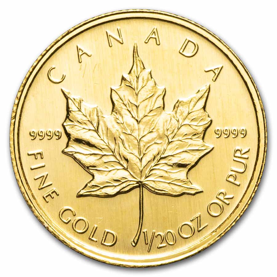 1997 Canada 1/20 oz Gold Maple Leaf BU