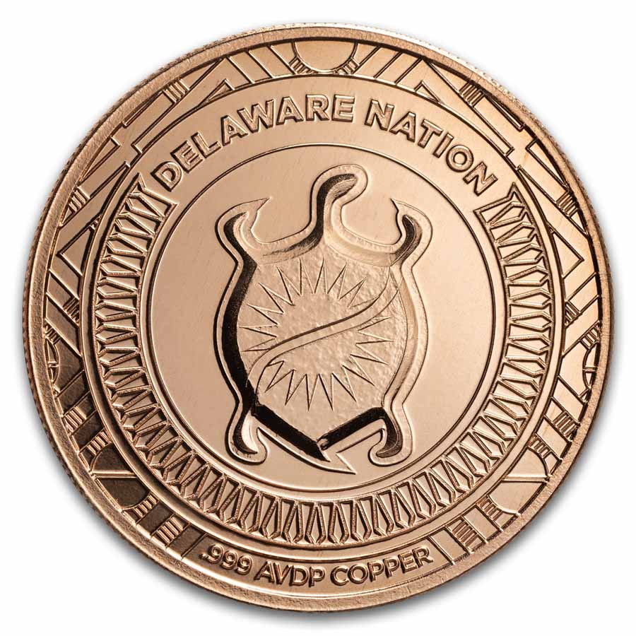 Delaware Nation 1 oz Copper Round