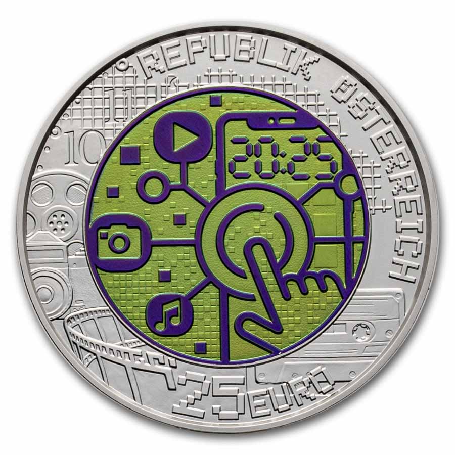 2025 Austria Silver/Niobium Digitalization €25 BU