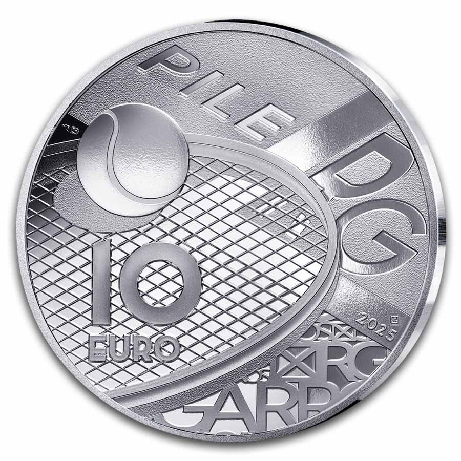 2025 France €10 Silver Roland Garros