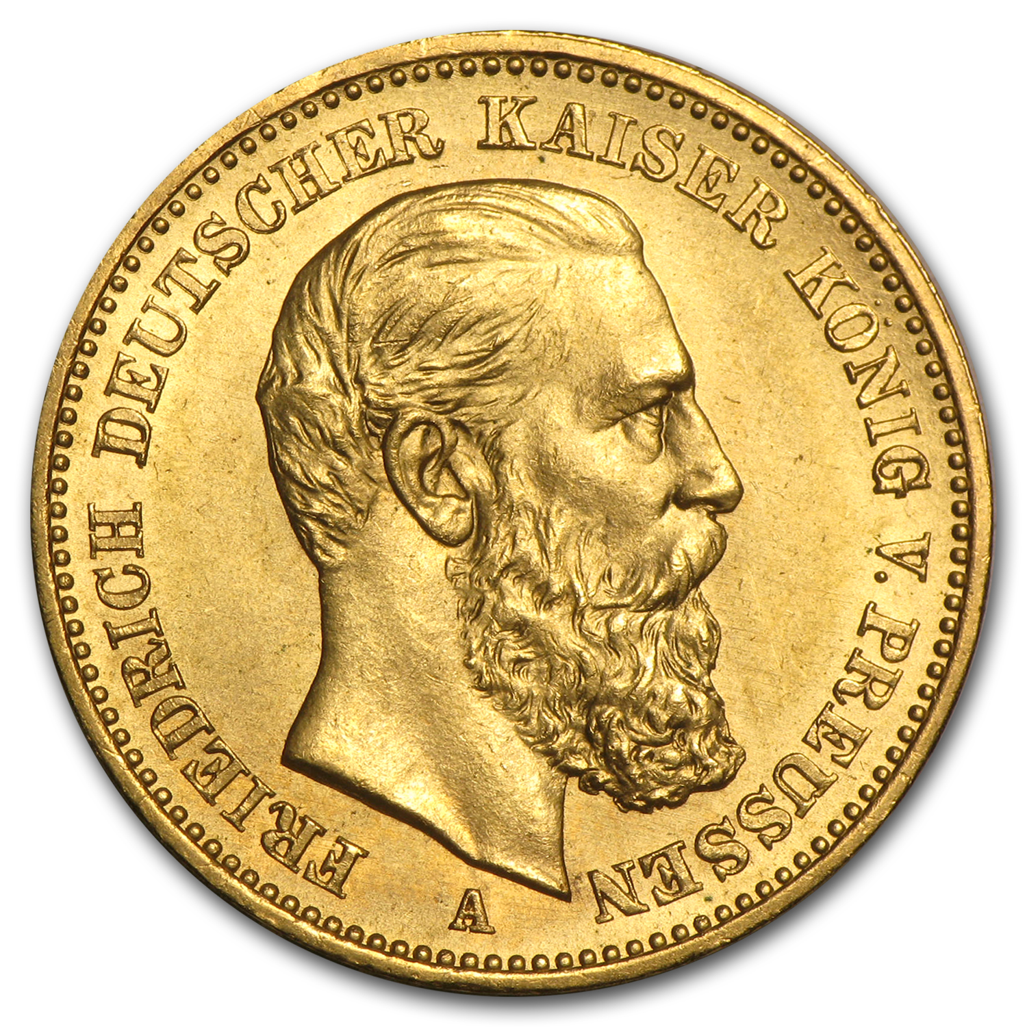 1888 Germany Gold 20 Marks Prussia Friedrich III Avg Circ