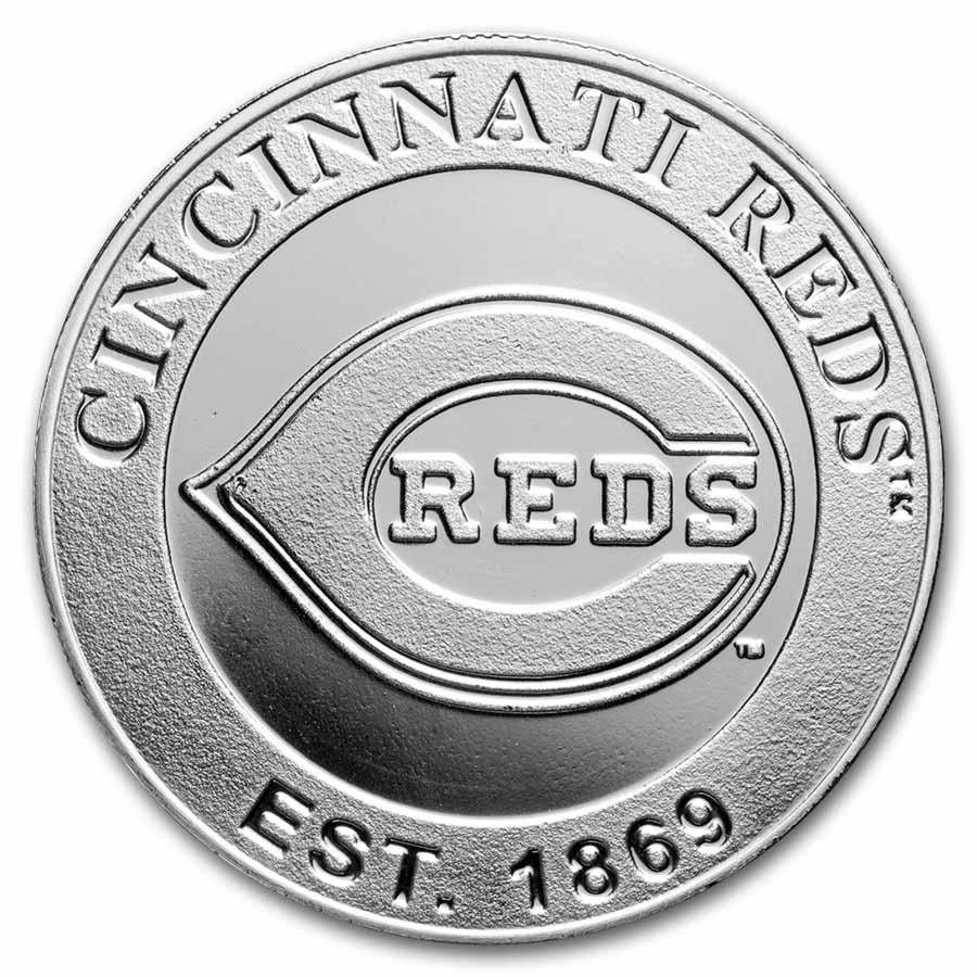 MLB Cincinnati Reds 1 oz Silver Round (w/Box)