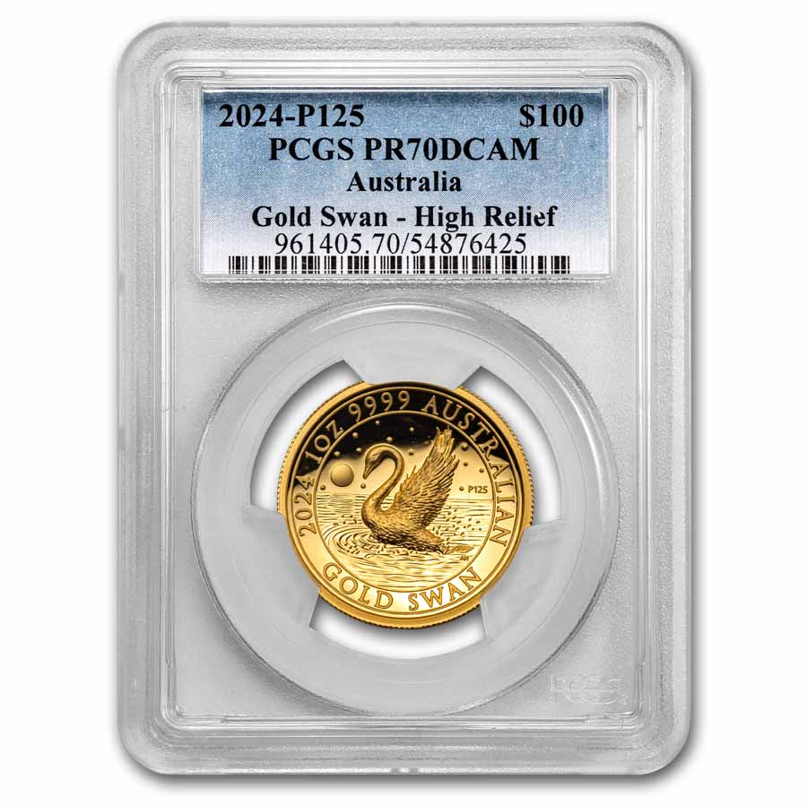 2024 Australia 1 oz Gold Swan PR-70 PCGS DCAM HR