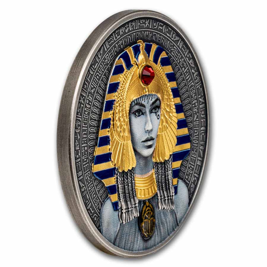2025 Niue 2 oz Silver Antique Cleopatra (with Box & COA)