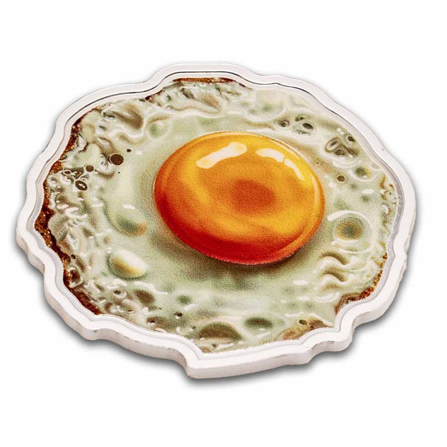 2025 Republic of Cameroon Silver Proof Fried Egg (w/ Box & COA)
