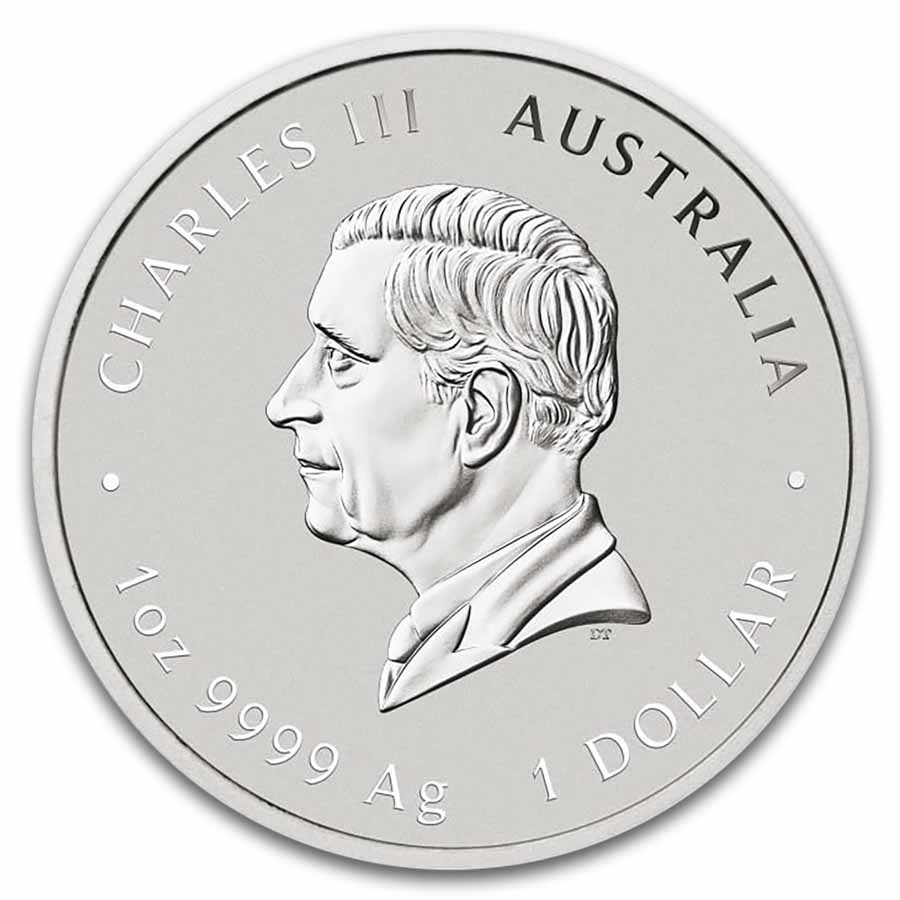 2025 AUS 1 oz Silver Double Phoenix Colorized BU Cap, (Red, Cap)