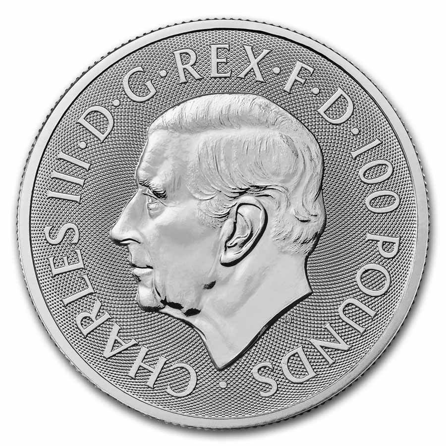 2025 GB 1 oz Platinum Royal Tudor Beasts Greyhound of Richmond BU