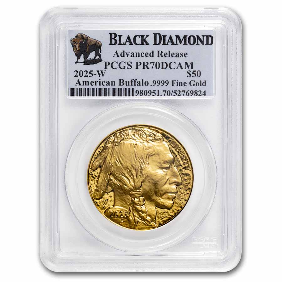 2025-W 1 oz Proof Gold Buffalo PR-70 PCGS (AR, Black Diamond)