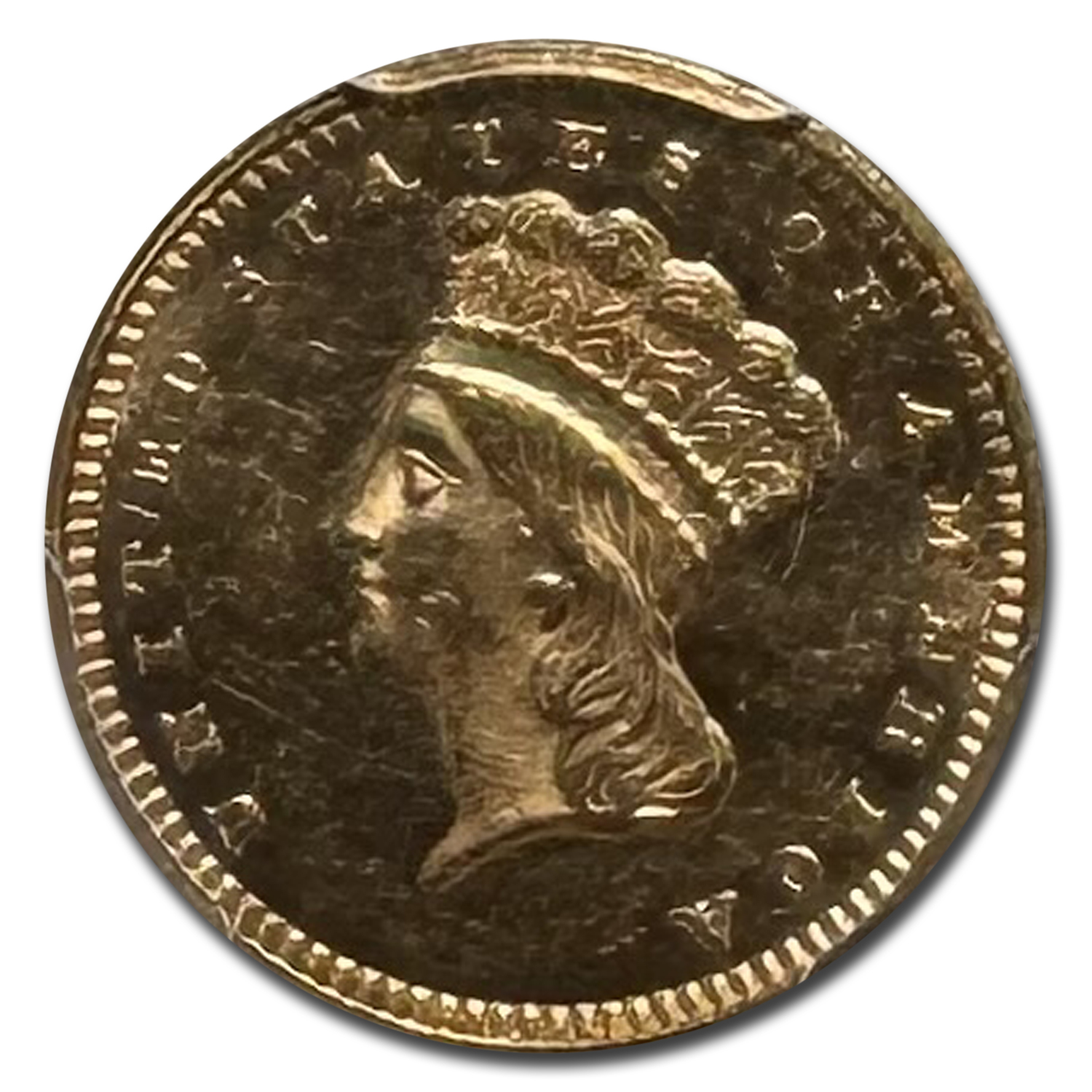 1874 $1 Indian Head Gold MS-63 PCGS (PL)